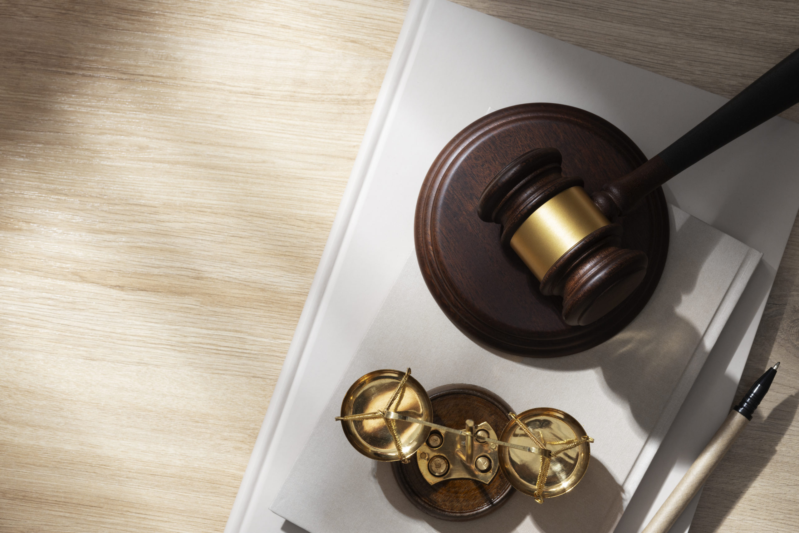 Oggetti usati dal giudice durante il processo
