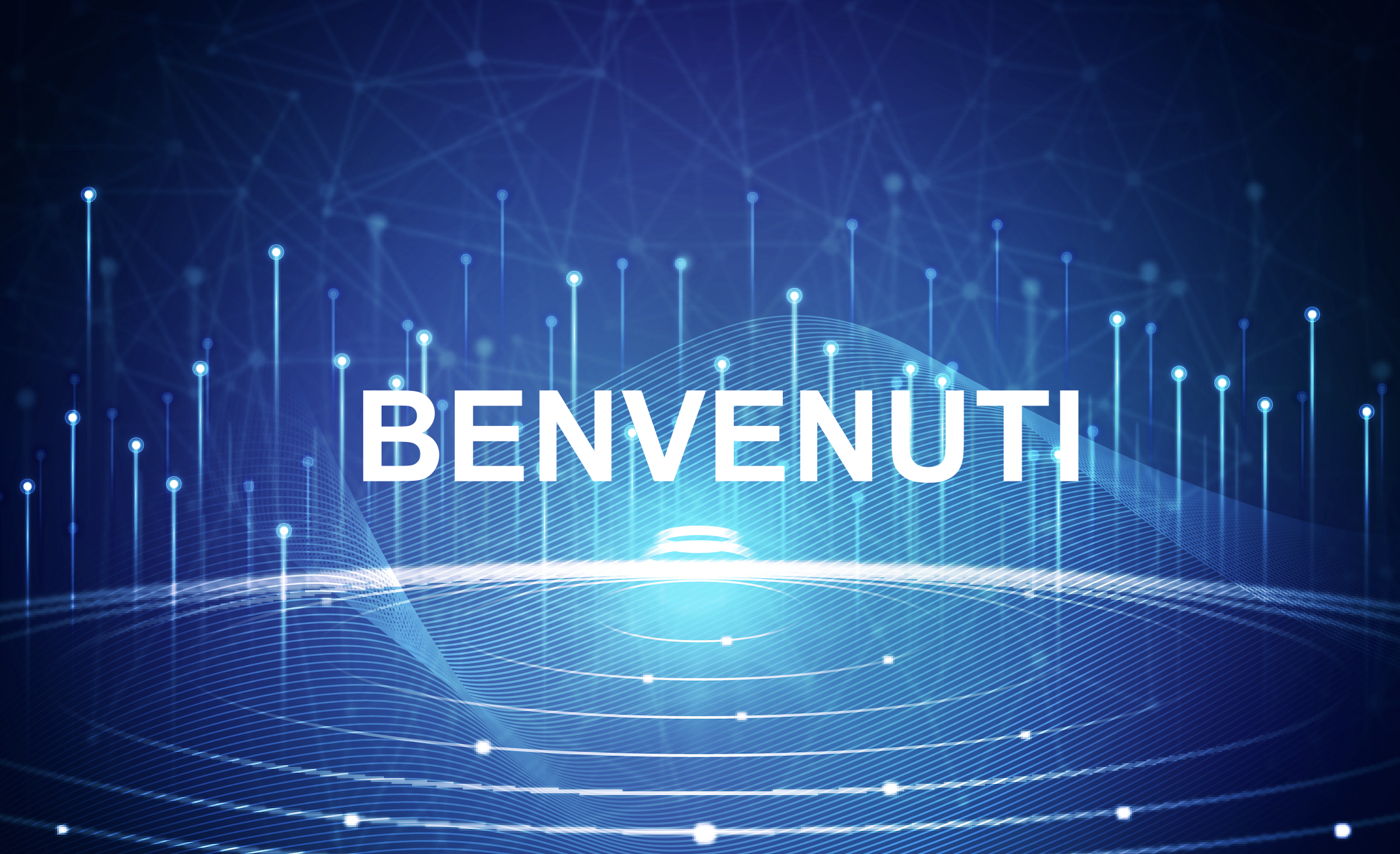 foto astratto con la scritta benvenuti